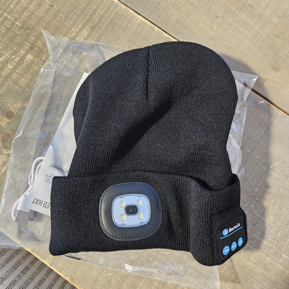 Black LED Beanie Hat